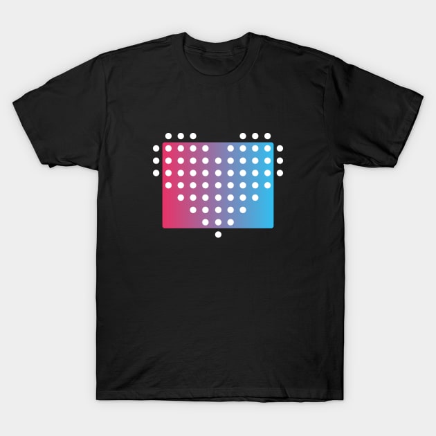 Heart of Dots on Gradient Background T-Shirt by azziella